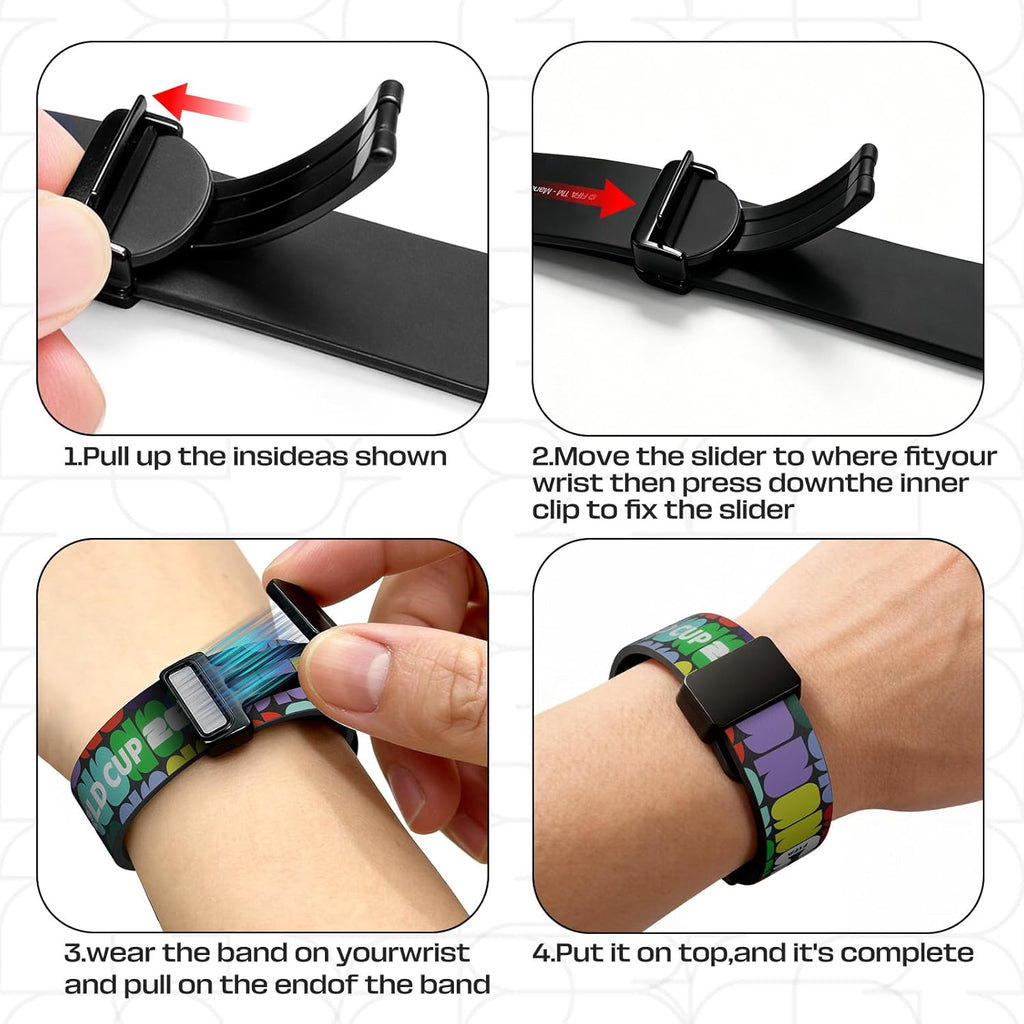 FIFA World Cup Magnetic 2026 Silicone Band Compatible Witch Apple Watch Bands 38Mm 40Mm 41Mm 42Mm 44Mm 45Mm 46Mm 49Mm Women Men, Soft Black Sport Replacement Strap for Iwatch Series