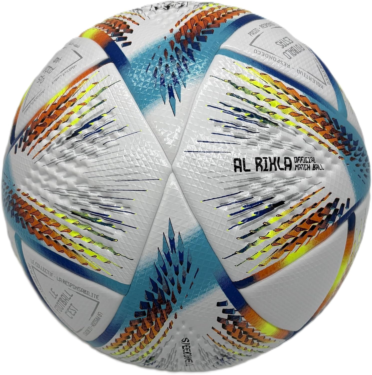World Cup Quality League Soccer Ball Thermally Bonded Match Ball Seamless Stitching- Official Match Weight- Professional European League Grade Leather- Pelota De Futbol Size 5 & 4