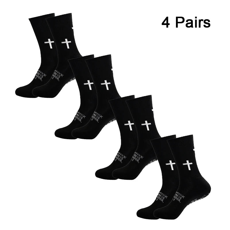 4/5/6 Pairs Anti-Slip Football Socks Men Woman Breathable Soccer Basketball Tennis Sports Socks Cycling Riding Socks Yoga Sock
