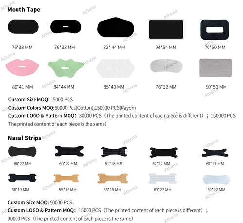 Custom Scent Pain Free Removal Sleep Strips Mouth Tape Extra Strength Snoring Nasal Strips for Breathing