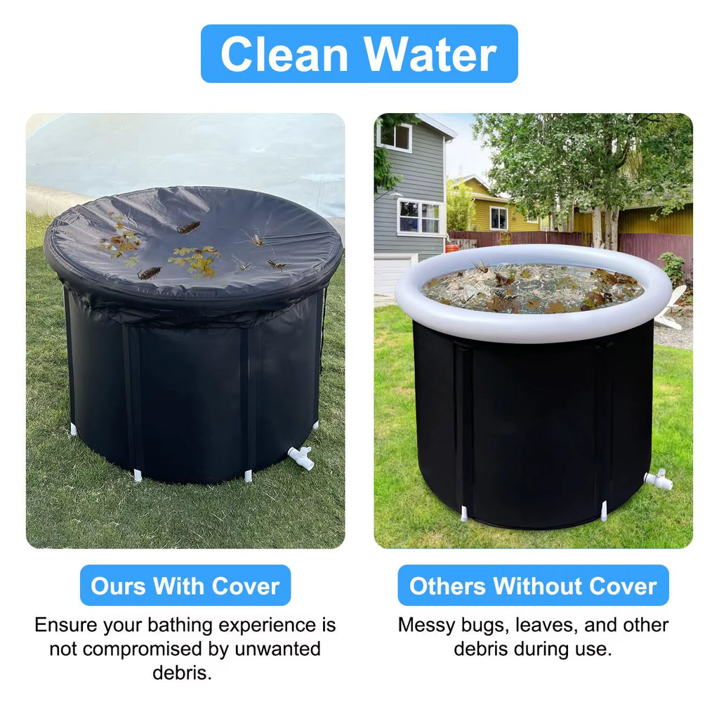 97Gal Large Size Portable Ice Bath Tub 660LBS Capacity Cold Water Therapy Plunge for Adults Athletes Recovery Outdoor Therapy