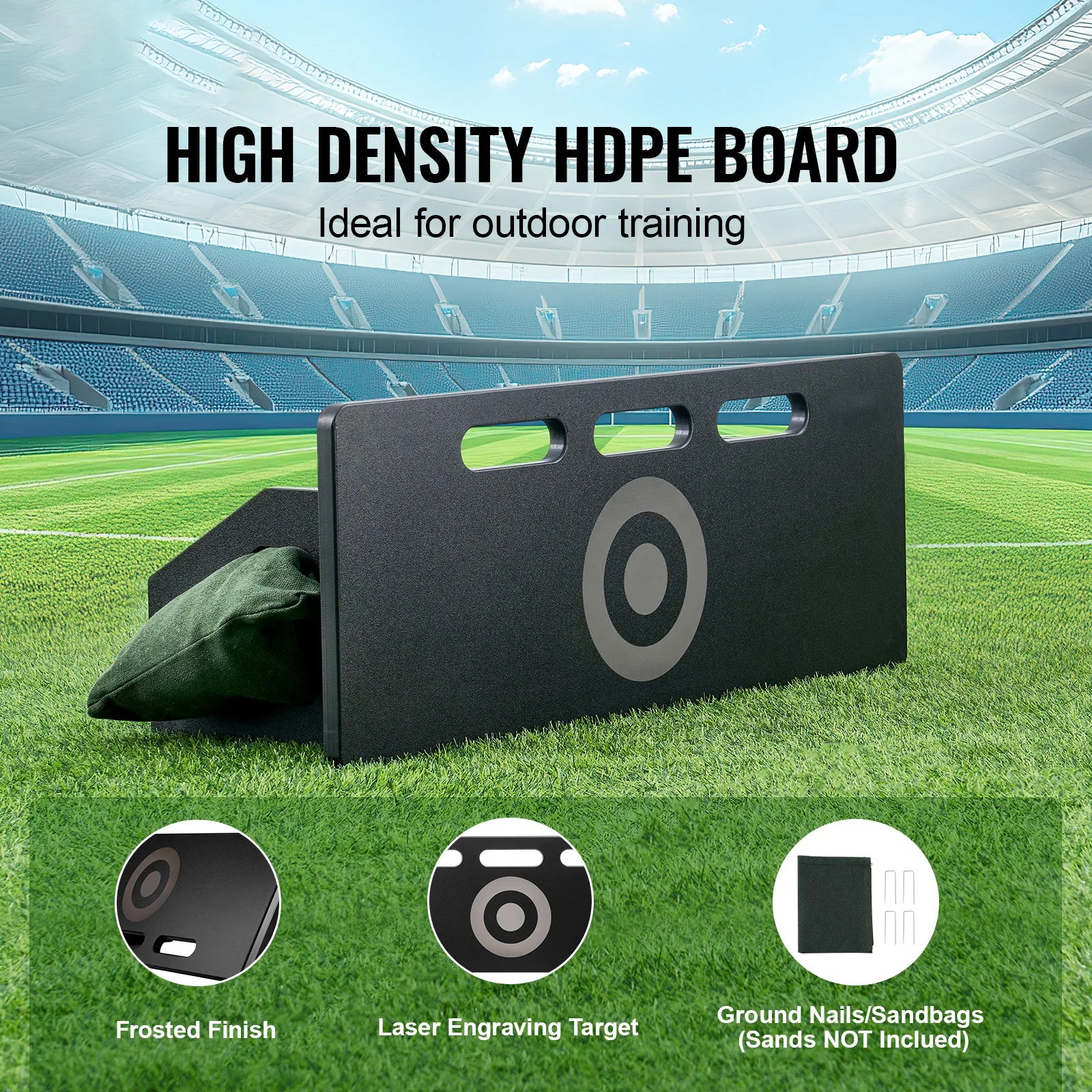 Portable Soccer Rebounder Board Foldable HDPE Kickback Wall