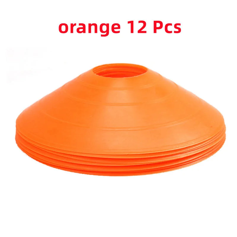 12-Piece PE Agility Disc Cones Set Sports Training Equipment
