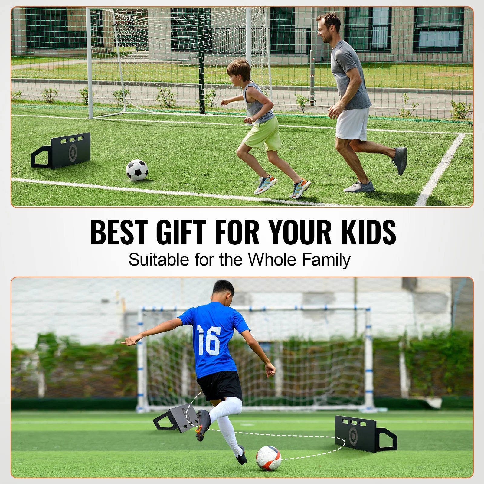 Portable Soccer Rebounder Board Foldable HDPE Kickback Wall