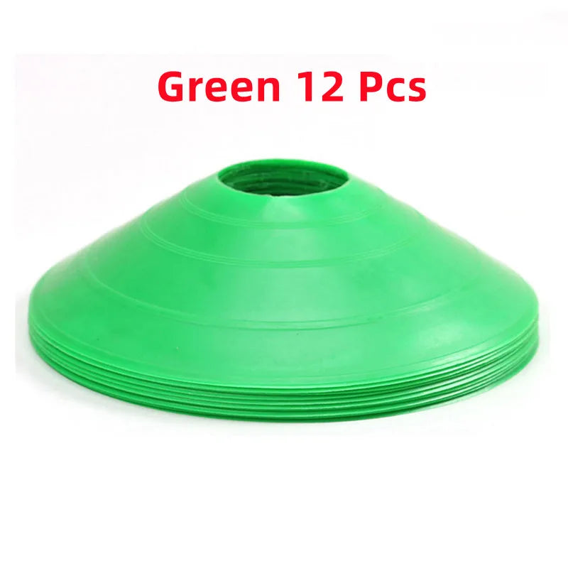12-Piece PE Agility Disc Cones Set Sports Training Equipment