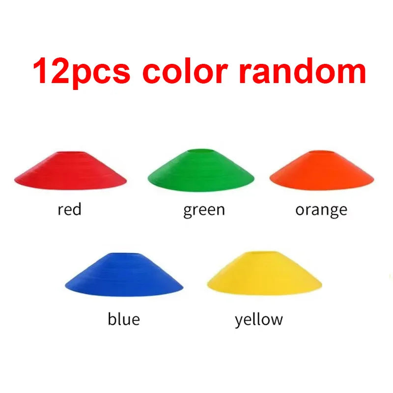 12-Piece PE Agility Disc Cones Set Sports Training Equipment