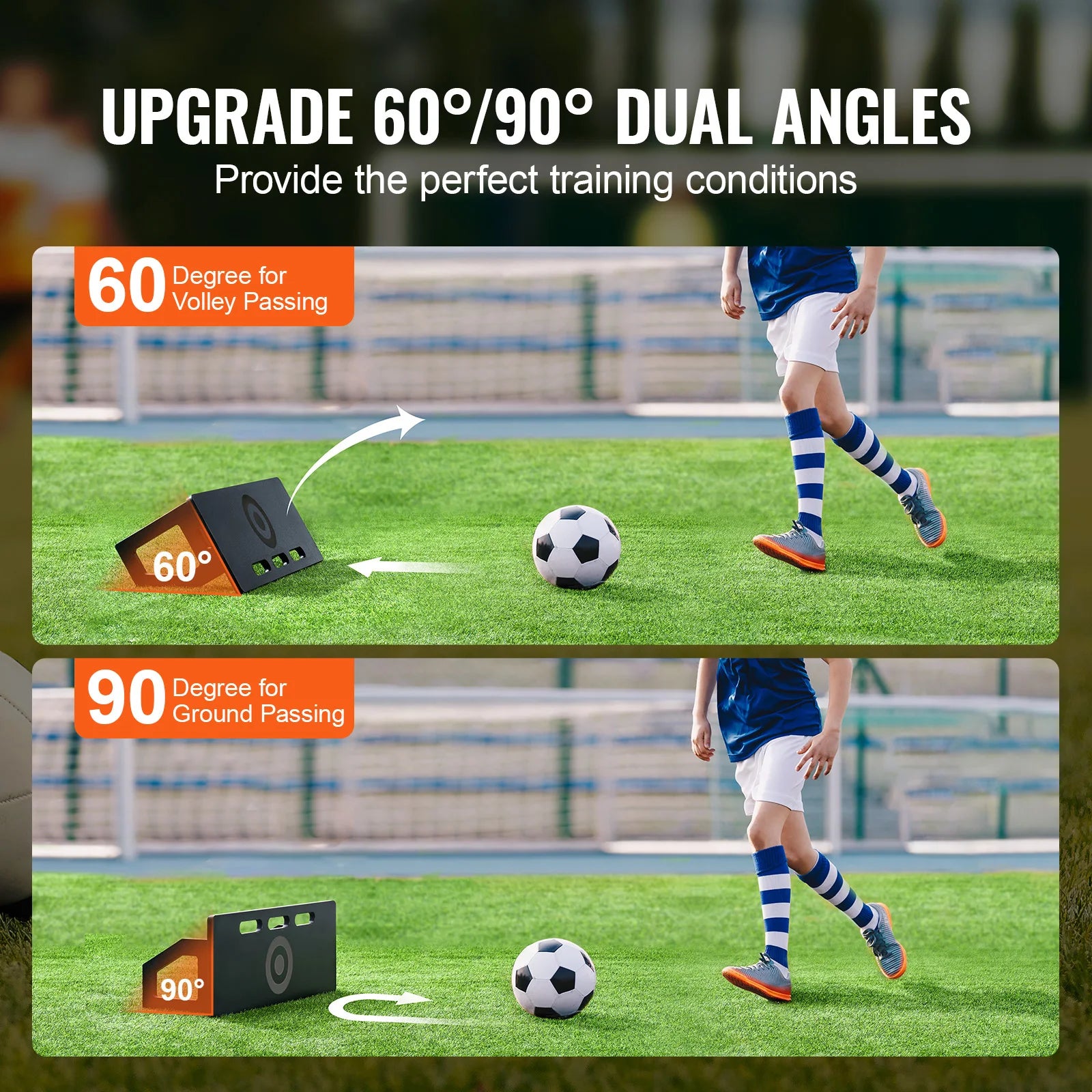 Portable Soccer Rebounder Board Foldable HDPE Kickback Wall