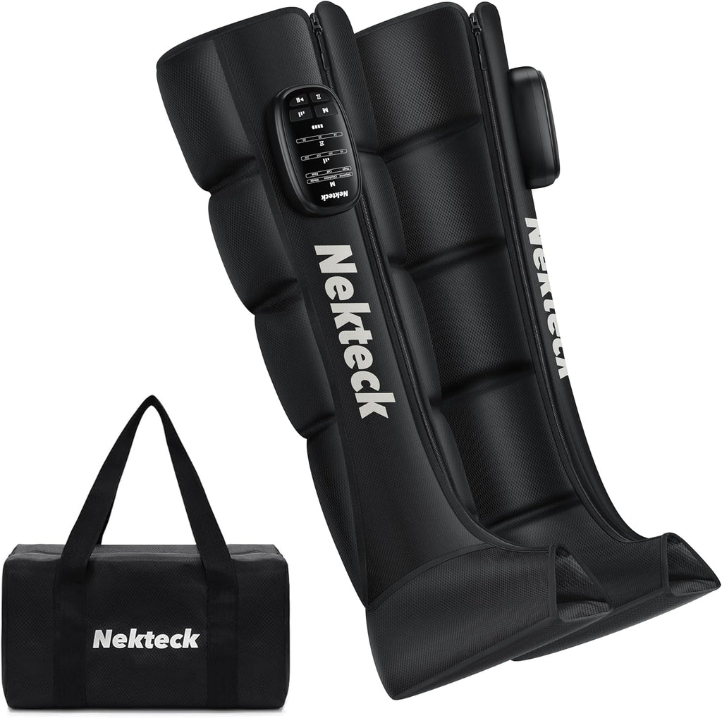 Cordless Leg Compression Massager Recovery System, (2-Pack) Middle | Rechargeable Compression Boots, 6 Modes, 4 Intensities, 3 Timer, FSA Eligible HSA Legs Relaxation Gifts for Athletes Gym