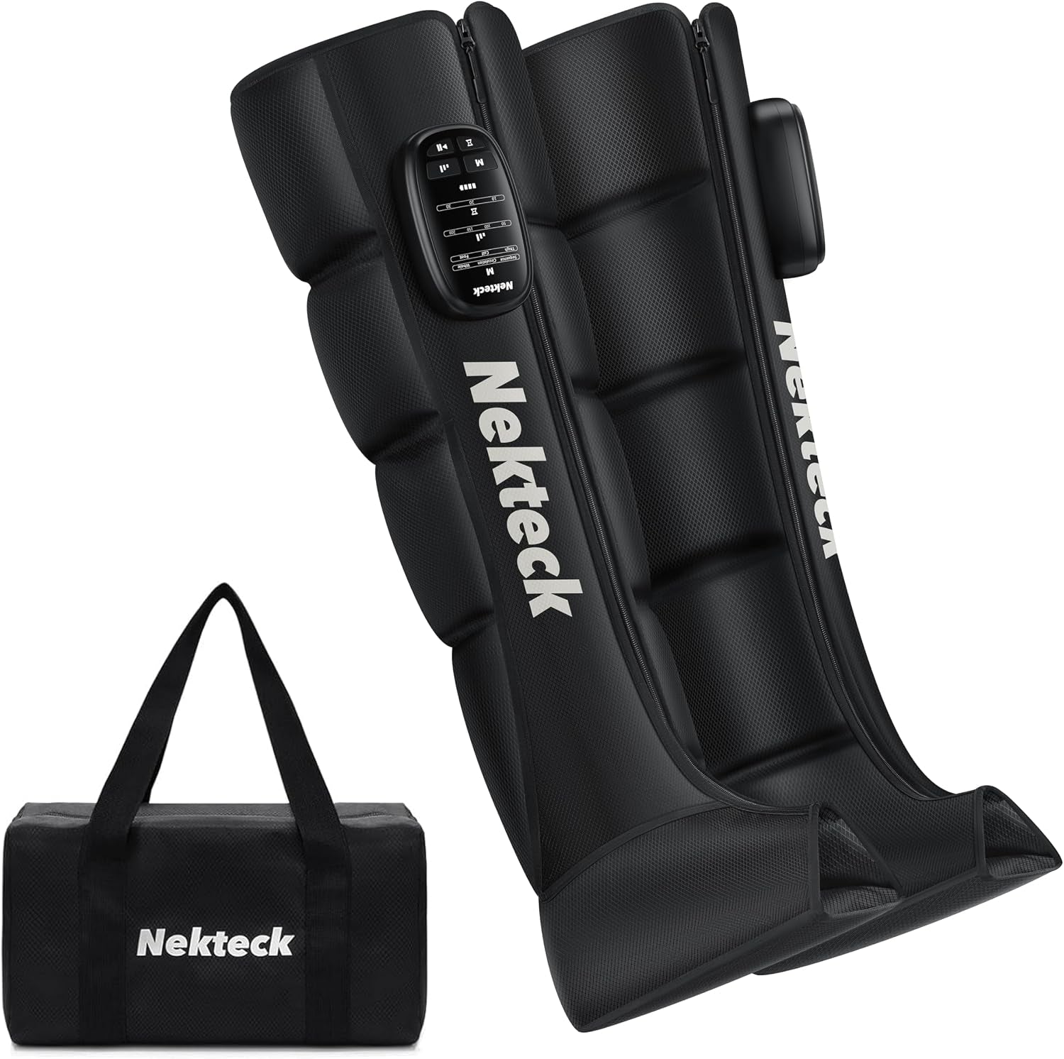Cordless Leg Compression Massager Recovery System, (2-Pack) Middle | Rechargeable Compression Boots, 6 Modes, 4 Intensities, 3 Timer, FSA Eligible HSA Legs Relaxation Gifts for Athletes Gym