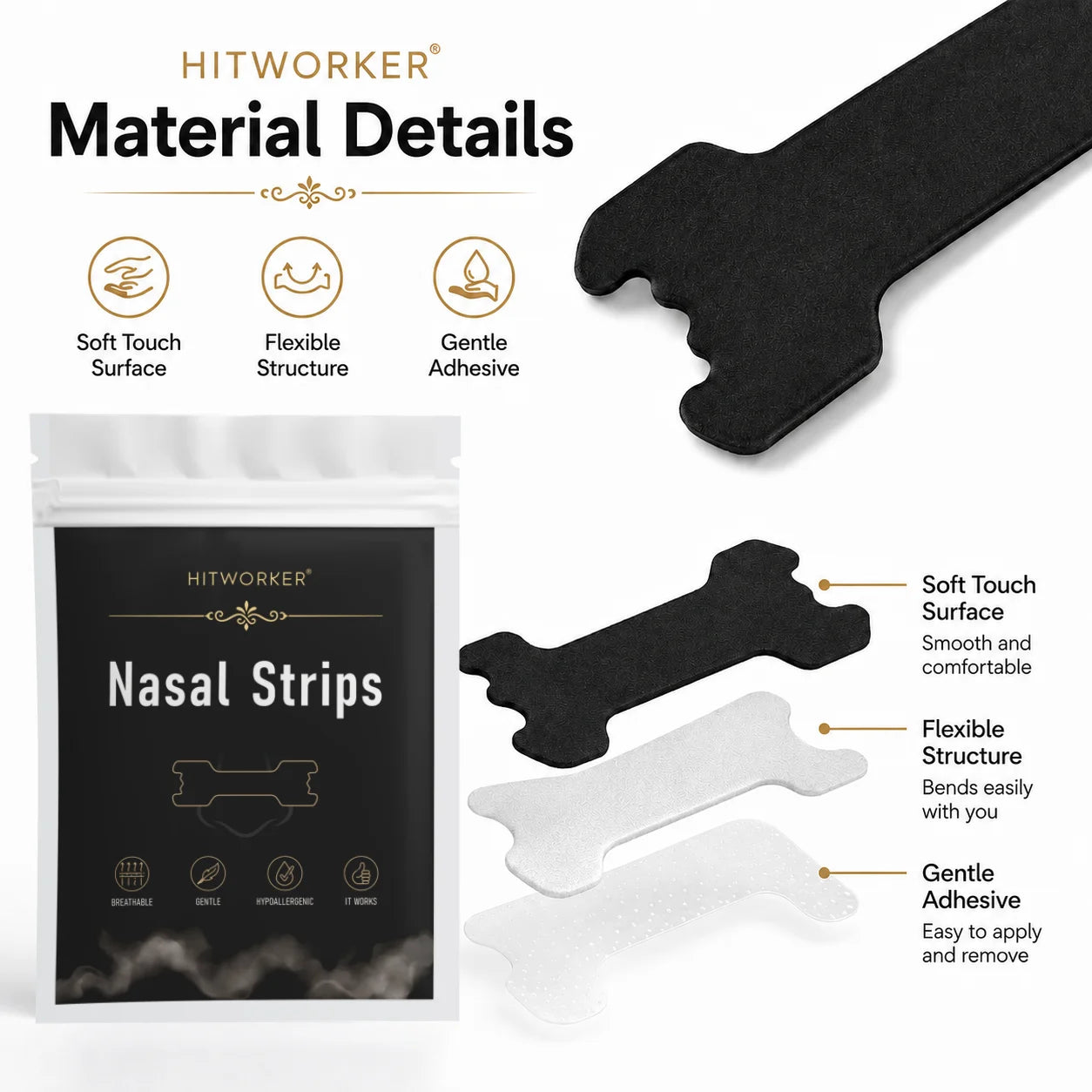 Portable Black Nose Strips 10/30 Counts, Travel Size for Daily Household